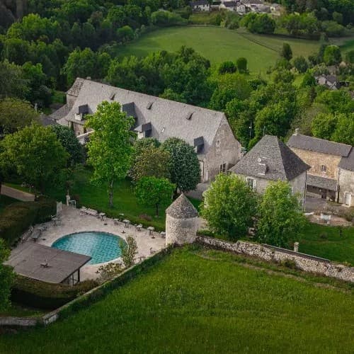 Vue aérienne du Domaine de la Fage